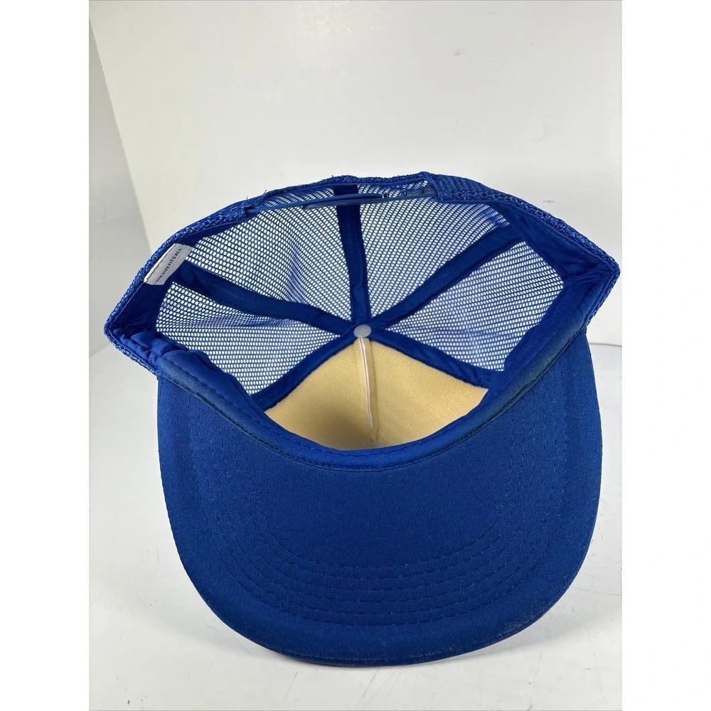 Medalist Forming Systems‎ Trucker Snapback Mesh Hat Workwear Cap Blue White